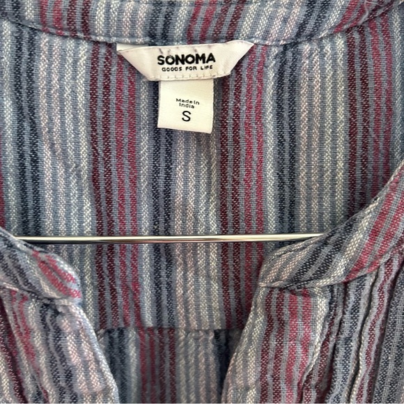 Sonoma Blue Pleated Sleeveless Sundress - Picture 5 of 9